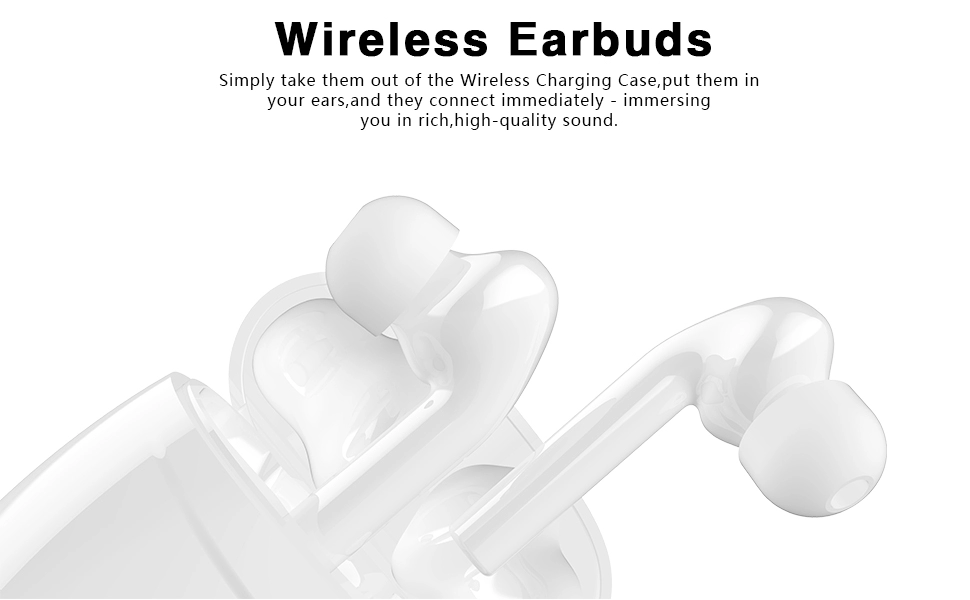 Mini 5.0 BT Noise Cancelling Wireless Earbuds 33ft Soundproof Bluetooth Earbuds