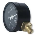 50mm Vacuum Pump Pressure Gauge Painted Steel Case Brass Tube