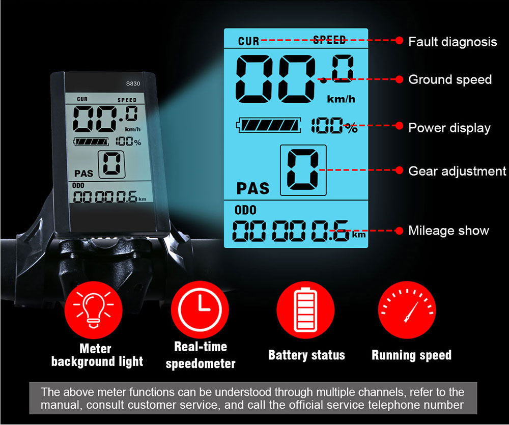 Samebike 26 Inch Folding Electric Bike LO26 With 10.4Ah Lithium Battery