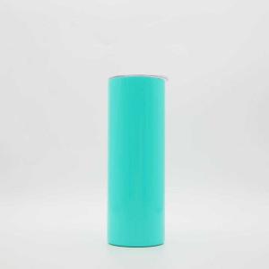 Wholesale 20Oz With Lid And Straw Skinny Tumbler Insulated Slim Powder Coated Double Wall Vacuum Insulated Coffee Tumbler For Hot Cold Drinks from china suppliers