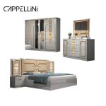 Home Master Room Double Leather King Size Bed Wholesale Cheap Modern Luxury