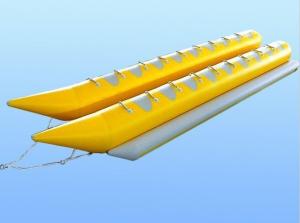 Wholesale Rent Plato PVC Tarpaulin Water Rider Banana Inflatable Boat With Double Tube from china suppliers