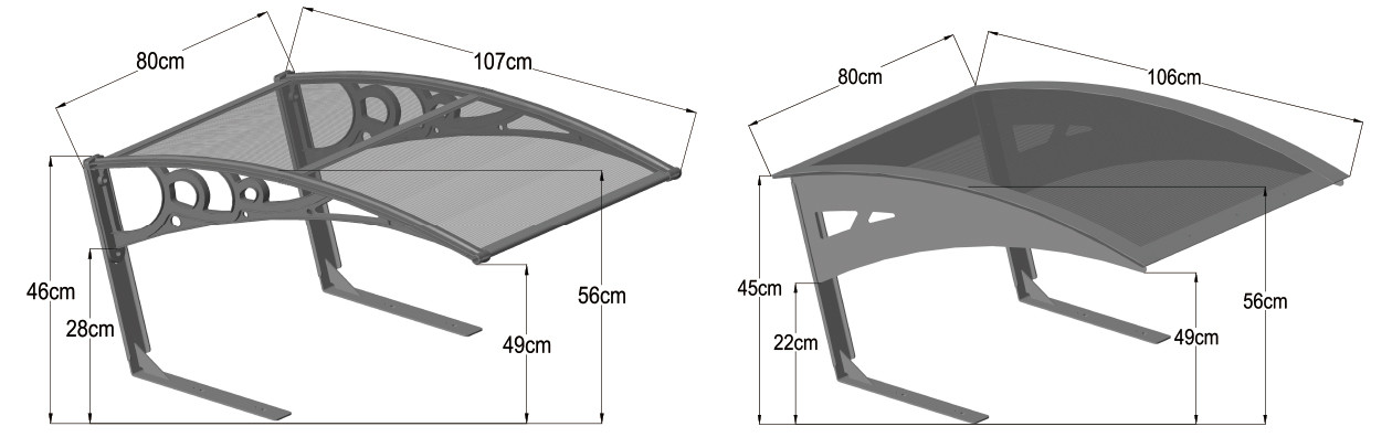 M810D M810F Lawn Mower Awning 6mm PC Sheet UV Protect