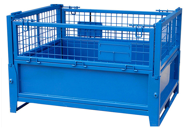 ODM Collapsible Pallet Cage Box Stillage Bin Powder Coated