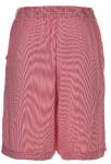 Warm Pink Ladies Corduroy Shorts , Womens Knee Length Trousers Smock Design