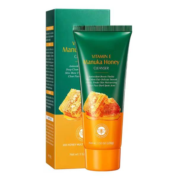 Moisturizing Nourishing Face Cleaner Face Wash Milk Vitamin E Honey Facial