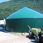 PVC Foil Single Membrane Biogas Cover Customized Design For Steel Or Concrete