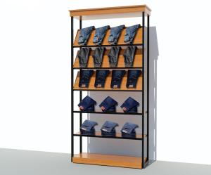 Wholesale 5 Layers Wood Retail Clothing Display Racks For Trousers OEM / ODM Available from china suppliers
