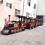 Electric Tourist Train Rides One Locomotive 4 Coaches Battery Power