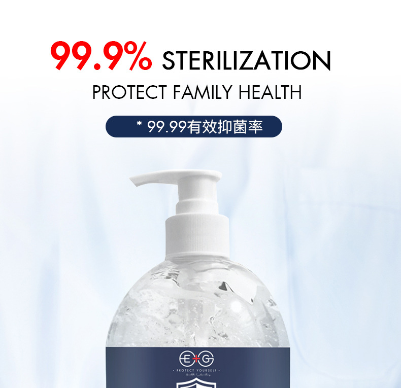 Portable Mini Silver Ion Hand Sanitizer Disposable Waterless Antibacterial Gel 500ml