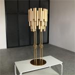 ZT-578G New Luxury gold metal pipe tall stands for wedding decoration flower