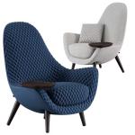Burgundy Diamond Grid Living Room Fabric Sofa Chair With Stainless Steel Tea