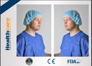 Wholesale PP Or SMS Disposable Bouffant Surgical Caps , Disposable Nurse Cap Lightweight from china suppliers