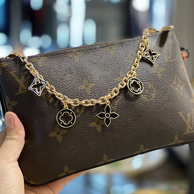 Shaped Microfiber Genuine Leather Multi Pocket Louis Vuitton Bag