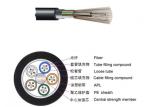 12 Core GYTA steel tape Fiber Optic Cable for Aerial / Duct , black