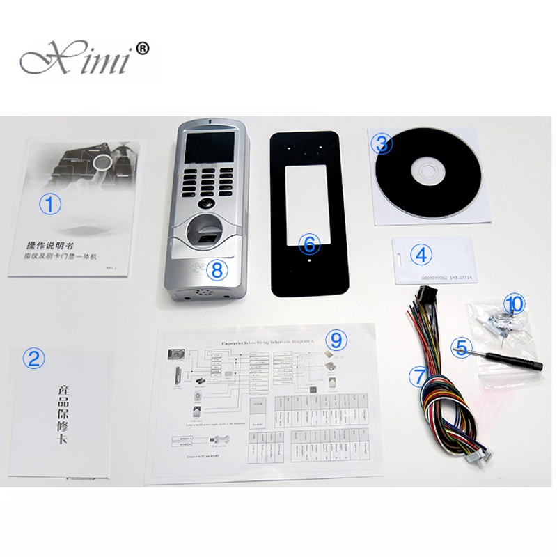 ZK XM80 Waterproof Fingerprint Access Control With IC Card Reader TCP/IP Fingerprint Attendance And Time Attendance