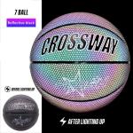 Reflective Basketball Ball Holographic Glowing Night Light Size 7 Basketball