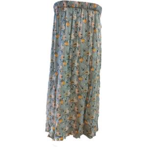 Wholesale OEM ODM Elastic Waistline Viscose Flower Printed Skirt from china suppliers
