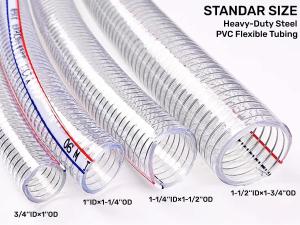 Wholesale Steel Wire Suction PVC Flexible Tubing High Pressure UV Chemical Resistant Thick Vinyl Hose Tube, 10 FT from china suppliers