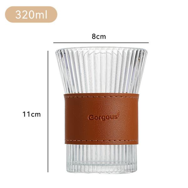 Customized Japanese-Style Household High Color Value Tea Cup with Vertical Grain Design