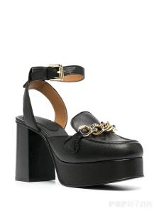 Wholesale JBPH0303 Black BSCI Ladies Block Heel Sandals Super Light Rubber Sole from china suppliers