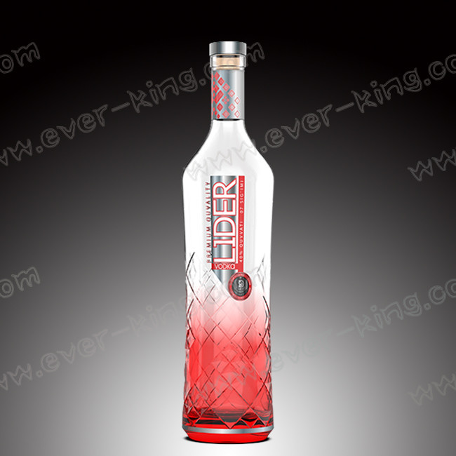 Clear Vodka 500ML Custom Glass Bottles For Liquor