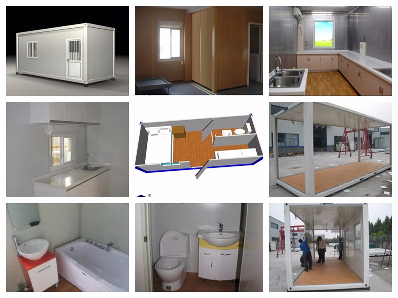 Mobile finished living prefabricated house 20ft container design for sale