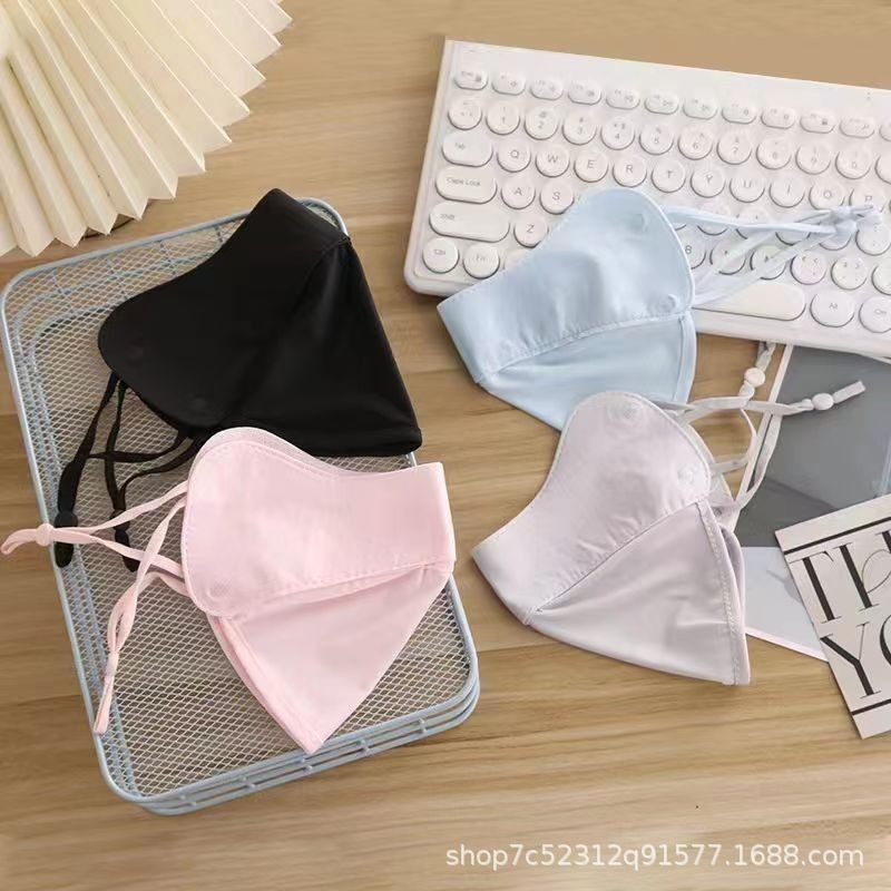 SUMMER BURST EYE PROTECTION ANGLE ICE SILK SUNSCREEN MASK WOMEN'S SUNSCREEN MASK WOMEN'S UV PROTECTION THIN SHADE MASK