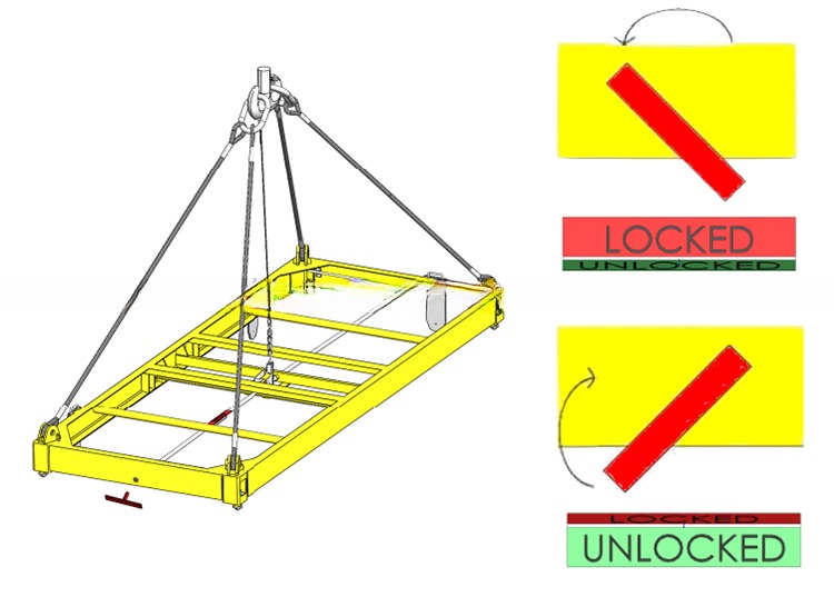Customized 35T Semi-Automatic 20ft Container Lift Beam for Shipping Containers with Sling and Customizable Payload