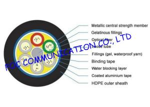Wholesale Aluminium GYTA PE Jacket Optical Fiber Cable / loose tube fiber optic cable from china suppliers