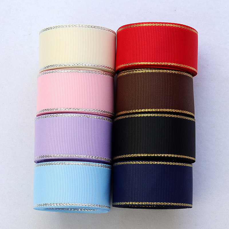 3 inch custom logo printed satin grosgrain ribbon