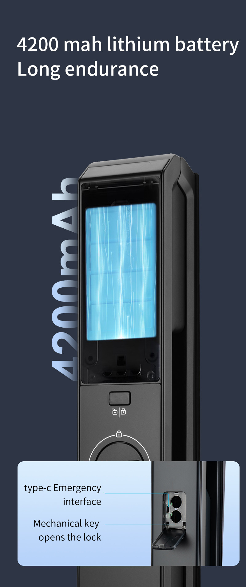Tuya Intercom Camera 3D Face Recognition Smart Intelligent Digital Smart Home Door Lock