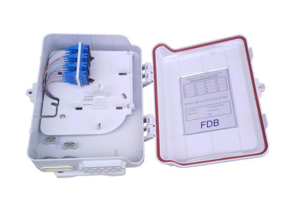 16 FTTH drops Fiber Optic Distribution Box , Wall mounted PLC Splitter