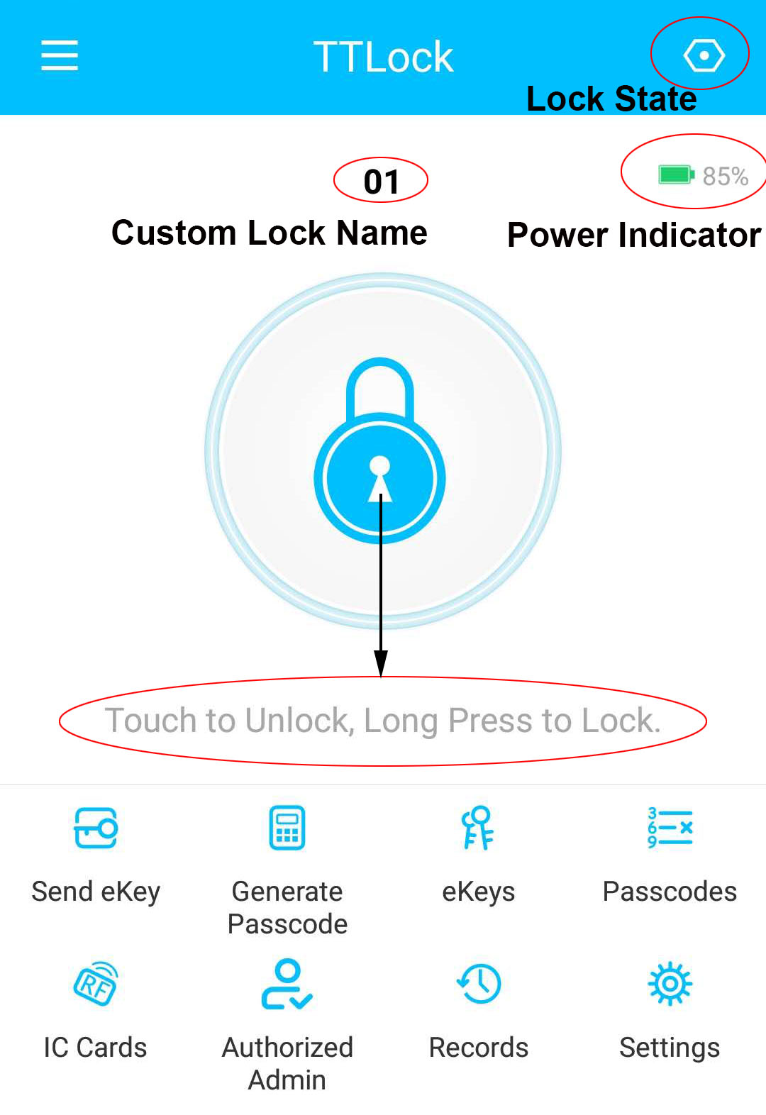Electronic Security Apartment Smart Door Lock APP Digital Keypad IC Card For Home