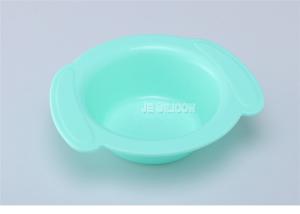 Wholesale Light Green Silicone Baby Feeding Bowls , Soft Silicone Baby Plate Easy Wash from china suppliers