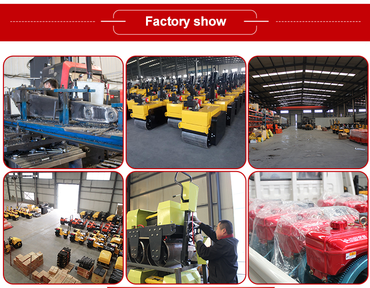 Road Construction Tools 55KN Exciting Force EPA Engine Road Rollers for Compact Areas