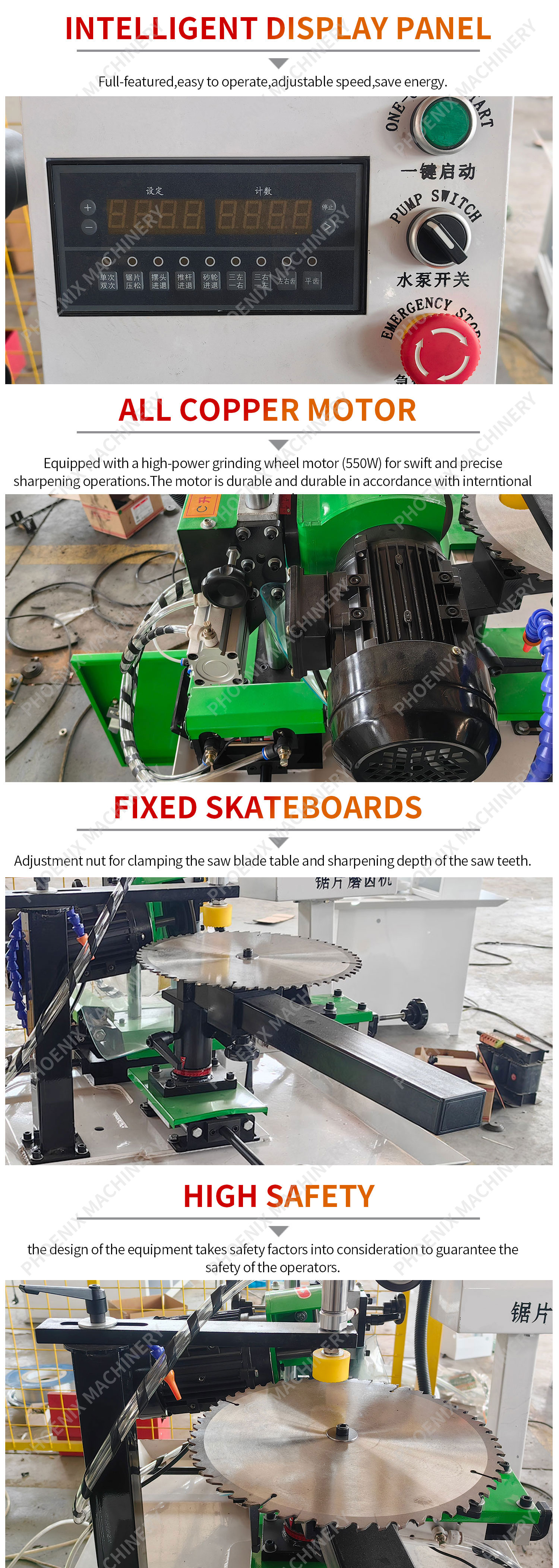 PM870C Gear Grinding Machine for Saw Blade Tooth Making and Planer Knife Sharpening