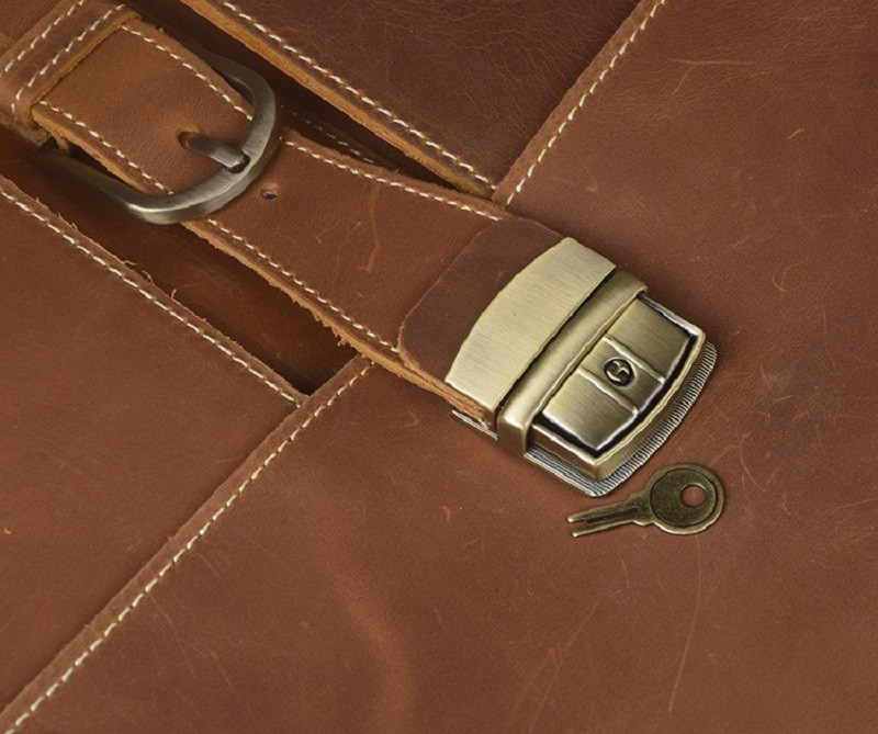 Laptop Leather Briefcase For 17 Inch Laptop