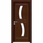 Fireproof MDF Wooden Door HDF ABS PVC WPC Mahogany Wood Entry Door