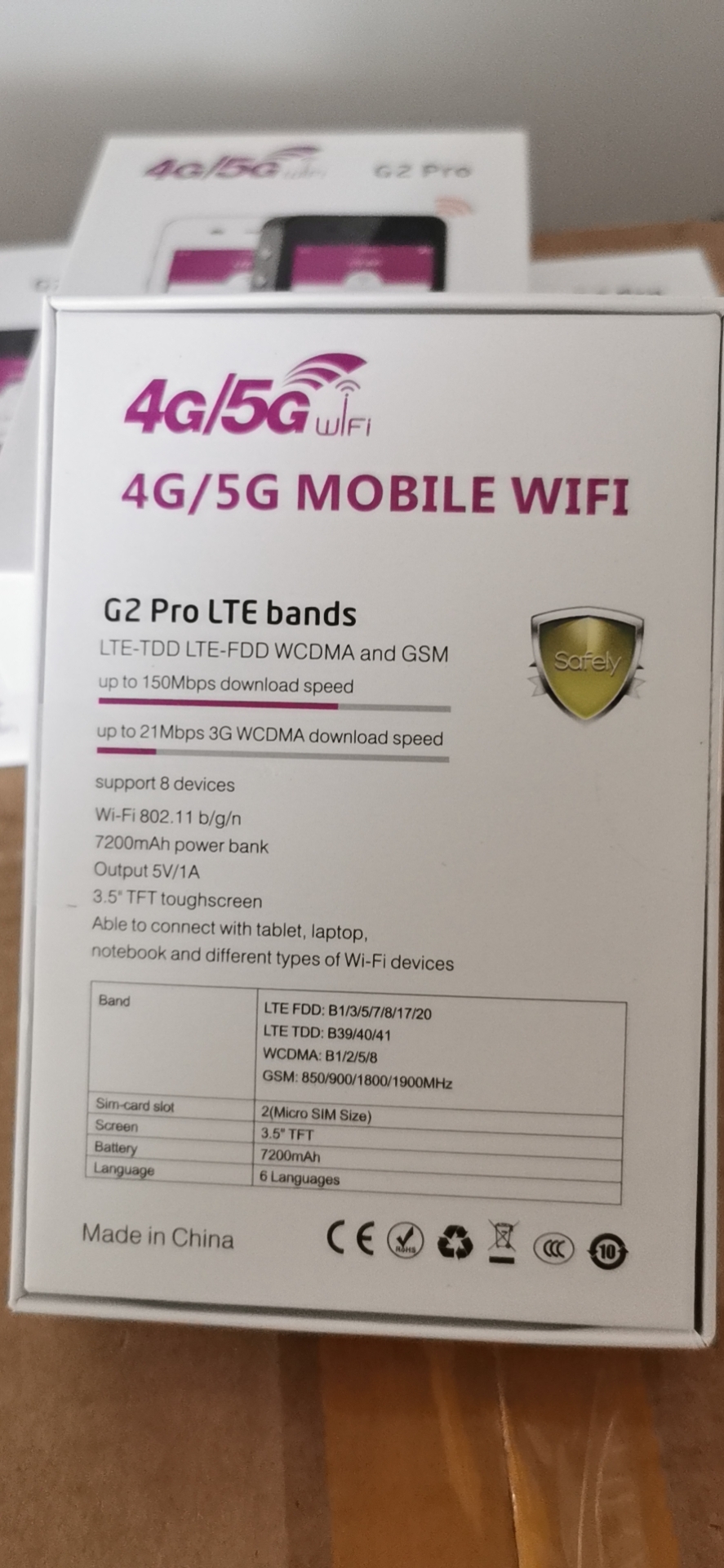 Portable 4G LTE Wifi Sharing Simcard Router with Modem Function Travel Hotspot Unlocked G2 Pro