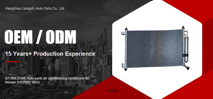 92100ED500 Auto Parts Air Conditioning Condenser for Nissan Dfac SYLPHY TIIDA to Meet