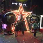 event party celebration christmas party decoration colorful statue Santa man in