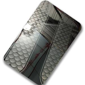 Wholesale Modern 304 Etched Stainless Steel Sheet Flat Shape For Villa Wall Decor from china suppliers