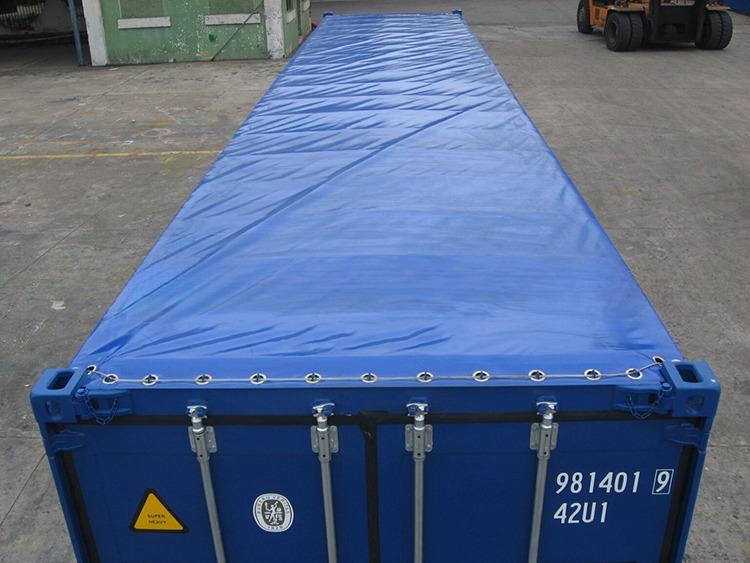 40ft Open Top Shipping Containers with Soft Type PVC Tarpaulin Roof Cover in Excellent Condition