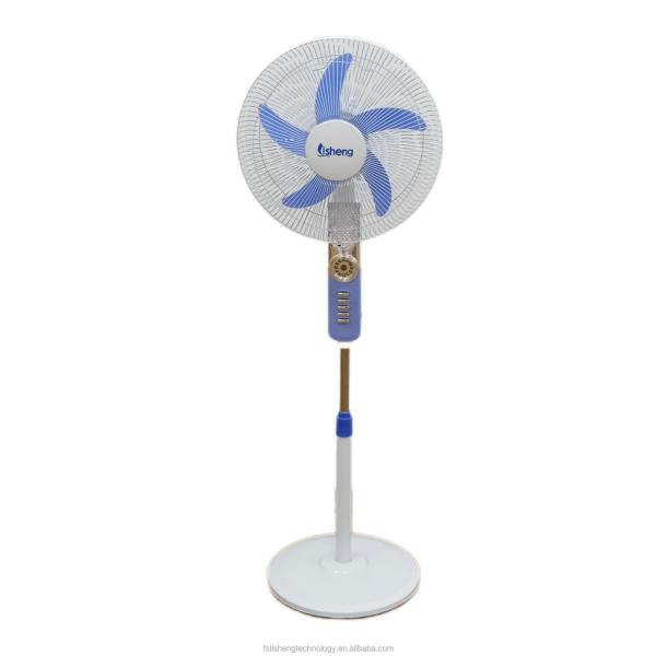 18 Inch 12V DC Rechargeable Stand Fan With Solar Panel And Lithium Battery