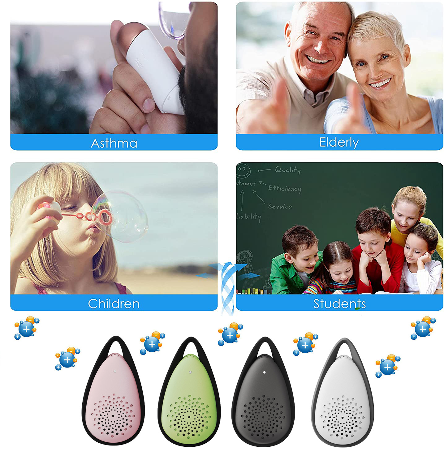 Wearable Tiny Air Purifier Remove Pollen Relieve Allergies Personal Electronic Mask