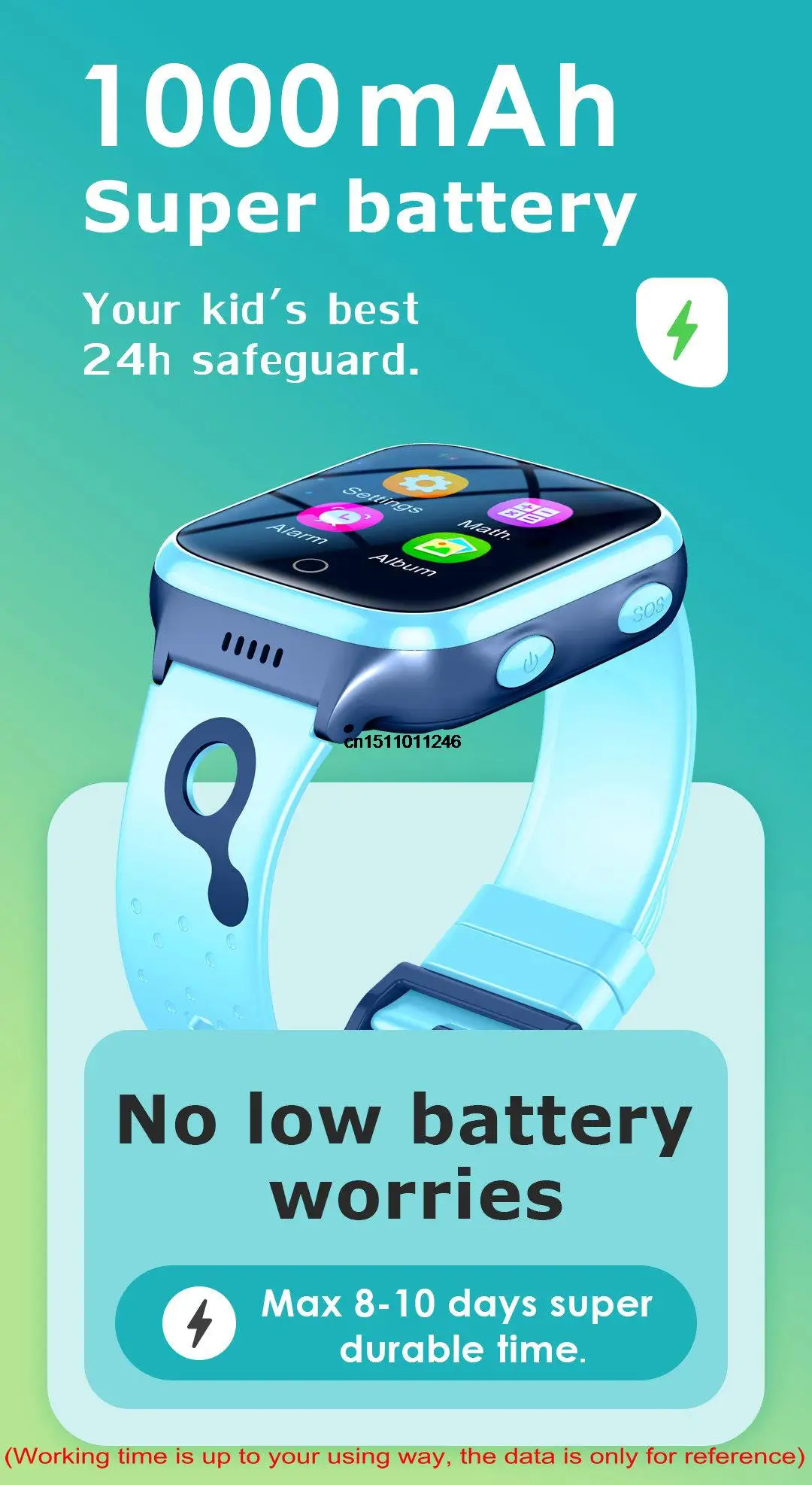 1000Mah Teenager Wrist Gps Tracker 4G Kids Smart Phone K9 GPS Wifi Location Safeguard