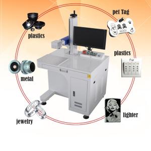 Wholesale Professional Pulsed Mode Desktop Fiber Laser Marking Machine for Outlet Cattle Animal Ear Tag Bird Pigeon Ring Printing from china suppliers
