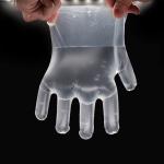 Disposable Food Grade Gloves / Transparent Disposable Plastic Hand Gloves