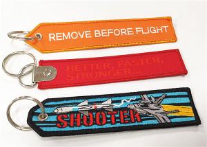 Wholesale Bright Color Full Embroidered Fabric Keychain 13cmX3.5cm For Airbus Pilot from china suppliers